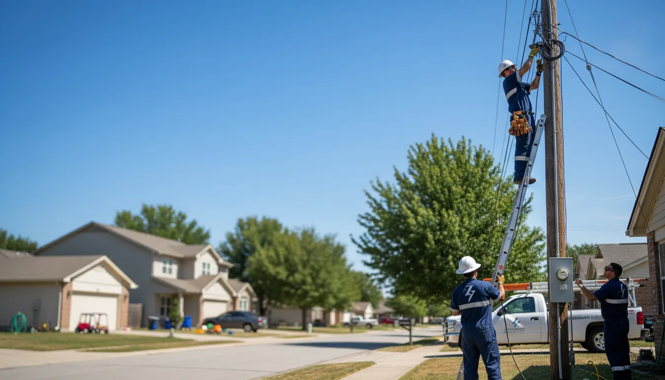 Residential electrician providing installation services in Geff, IL